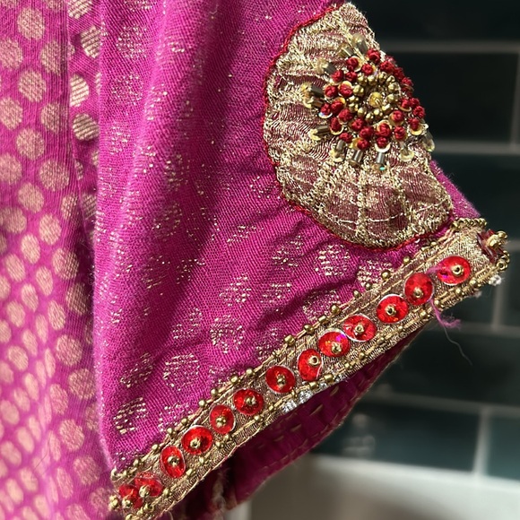 Beautiful Indian vintage hand sewn cotton and brocade top/dress size 38 - Picture 4 of 6